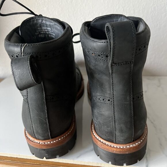 Wilcox Fairfax Matte Black Leather Boots Size 11 main image 8